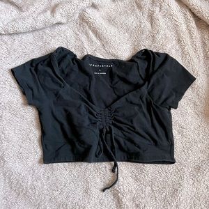 Front tie crop top